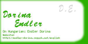 dorina endler business card